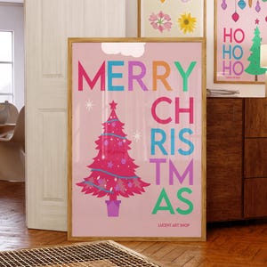 Merry Christmas Wall Art Print: Festive Holiday Home Decor (Digital Download