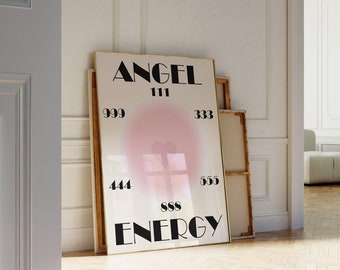 Angel Energy Poster ,Aura Poster, Pastel Decor,Abstract Art Print, Spiritual Art, Modern Wall Art,Minimalist Print , Digital Download