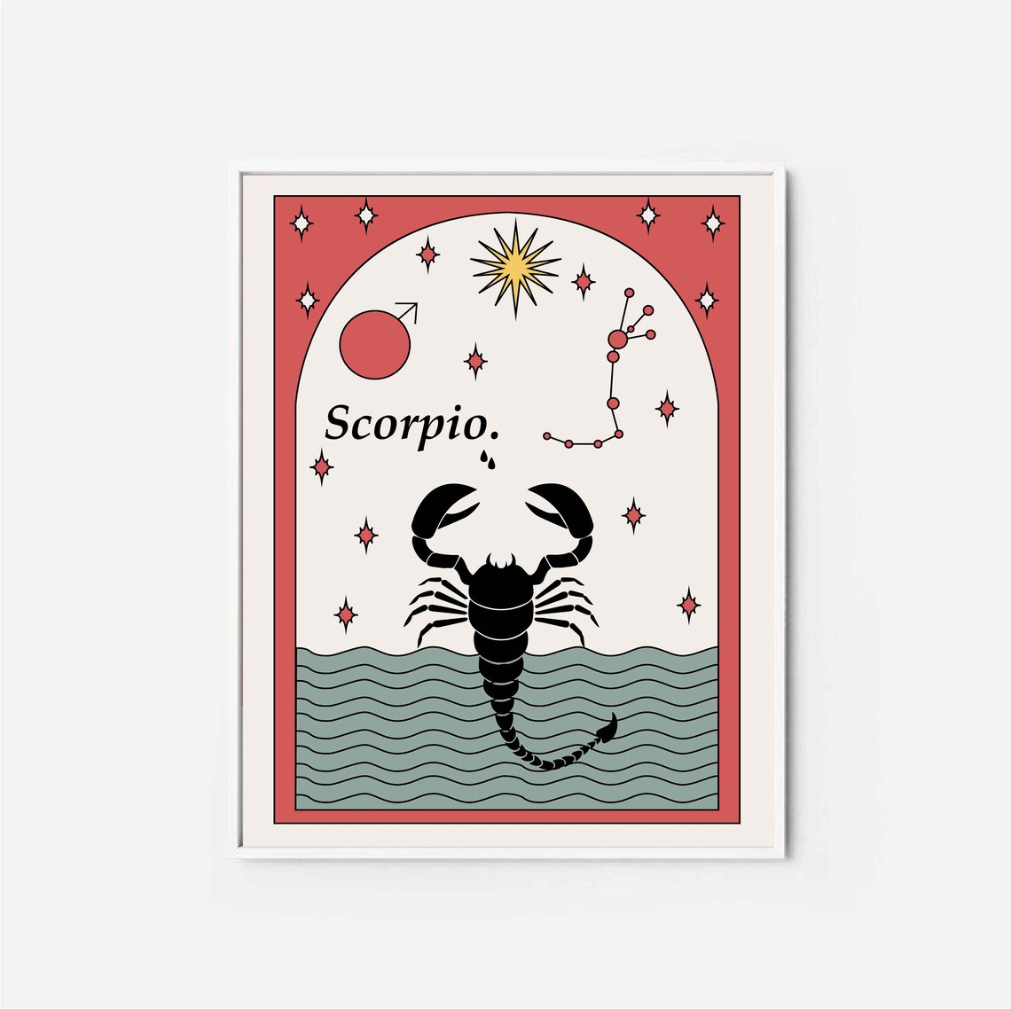 Scorpio Zodiac Print Scorpio Printable Printable Wall Art | Etsy
