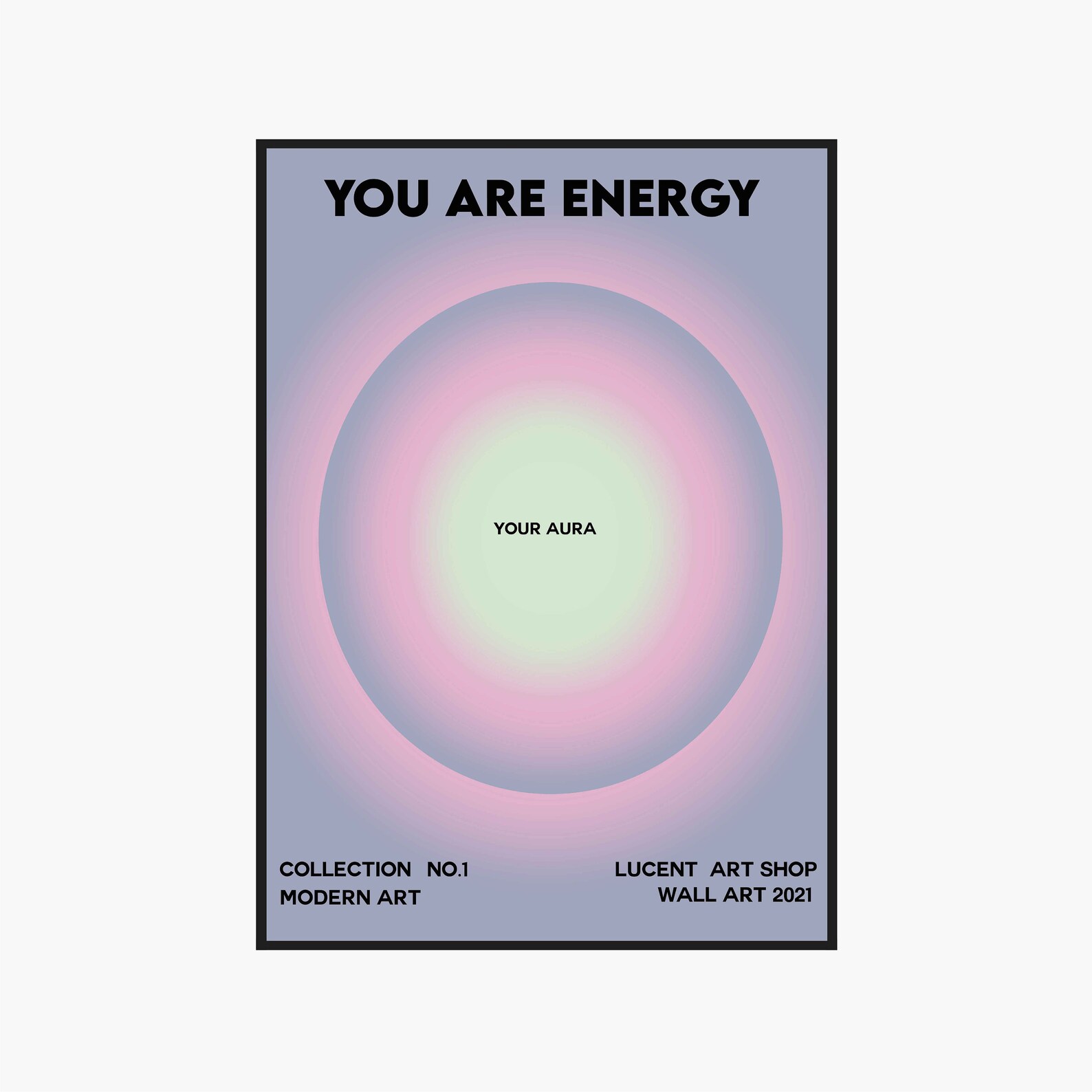 You are Energy Your Aura Poster Printable Pastel Modern | Etsy