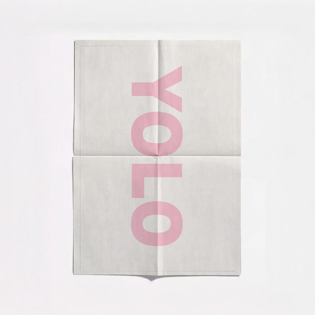 Yolo Print I Modern Typography Poster I Apartment Decor - Etsy