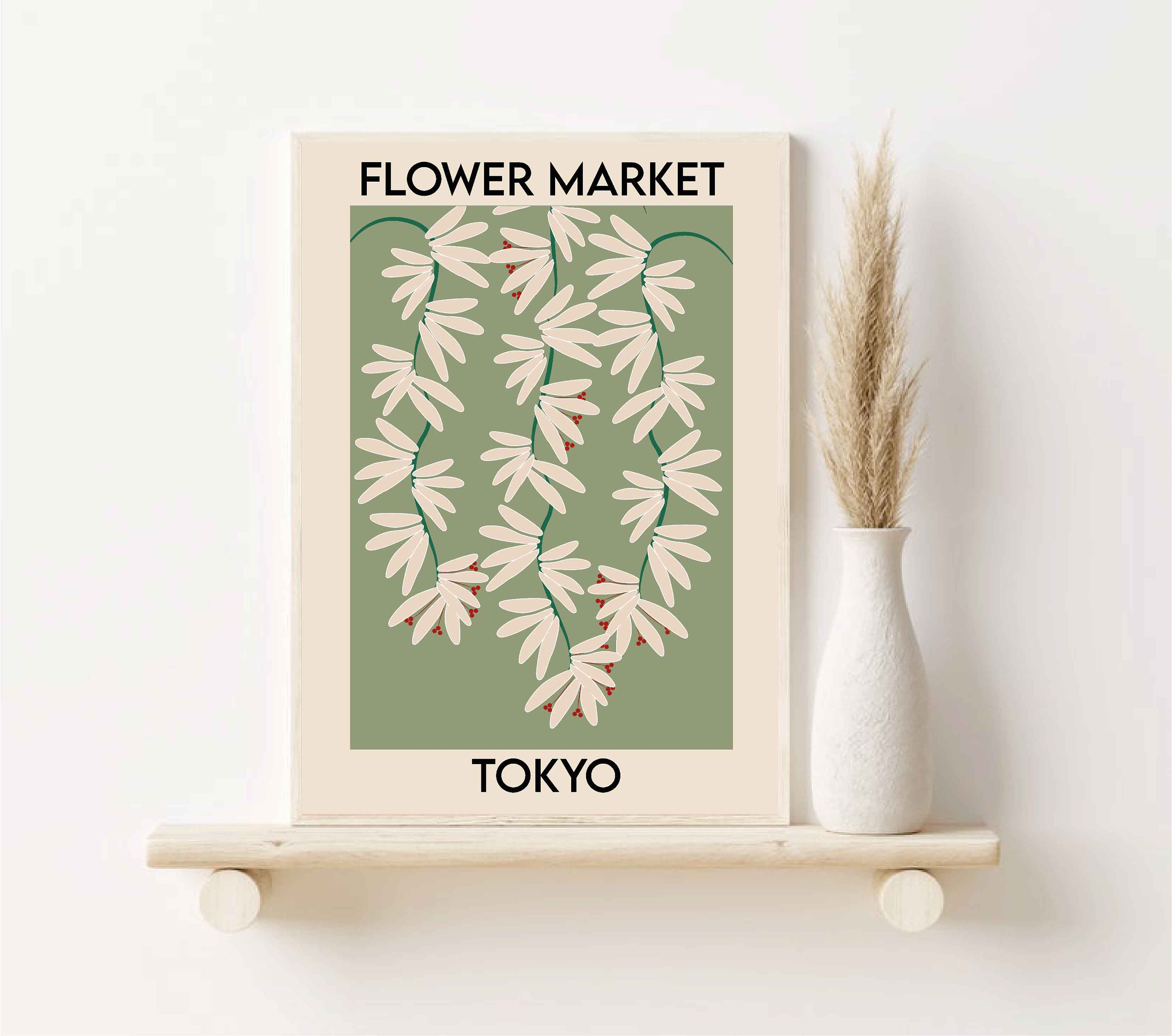 Flower Market Poster Set Of 3 Prints Stockholm Tokyo | Etsy