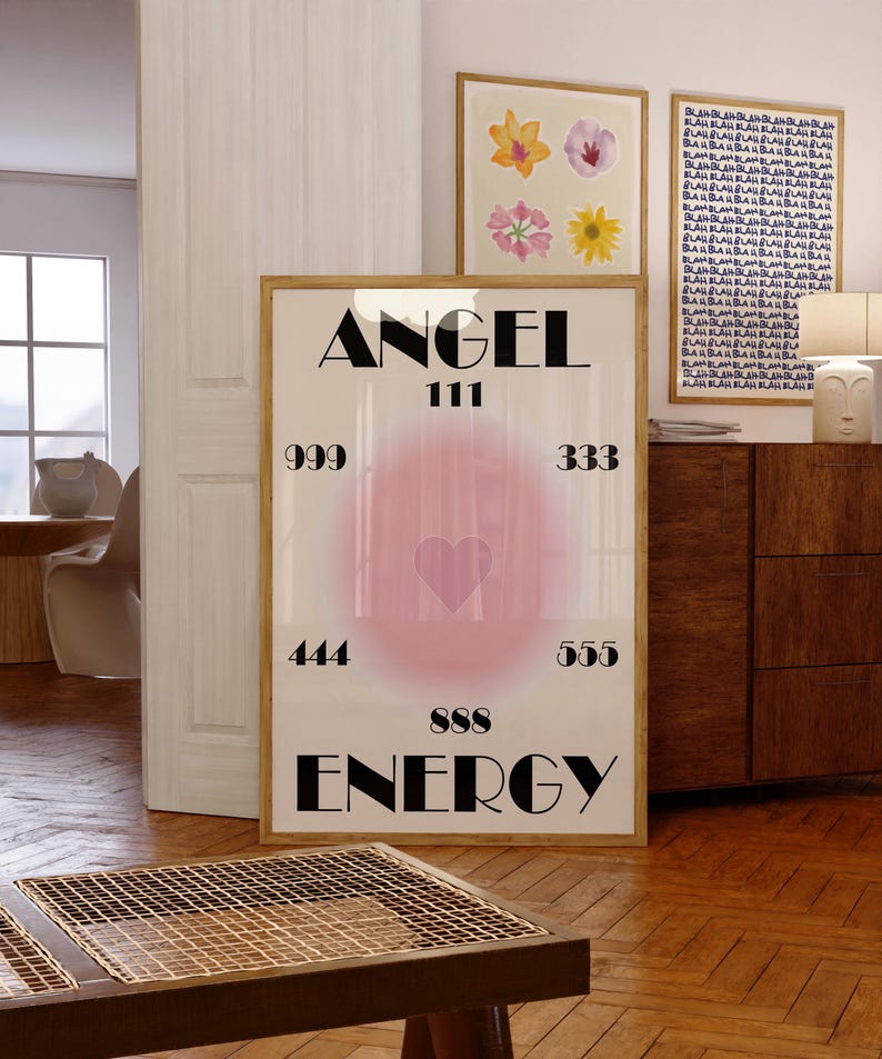 Angel Energy Print: Pastel Aura Abstract Art (Digital Download image 1