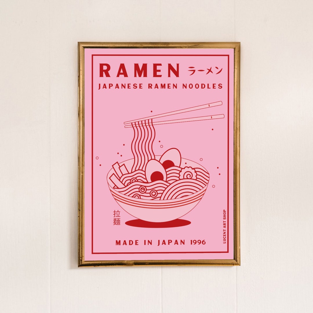 Japanese Ramen Noodles Art Print Ramen Poster Food Print - Etsy