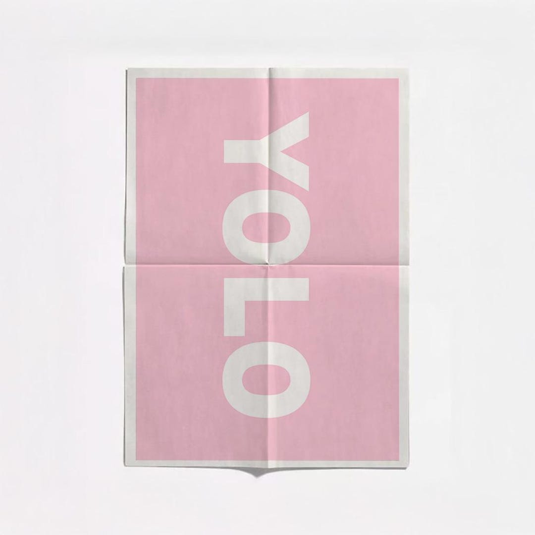 Yolo Print I Modern Typography Poster I Apartment Decor - Etsy