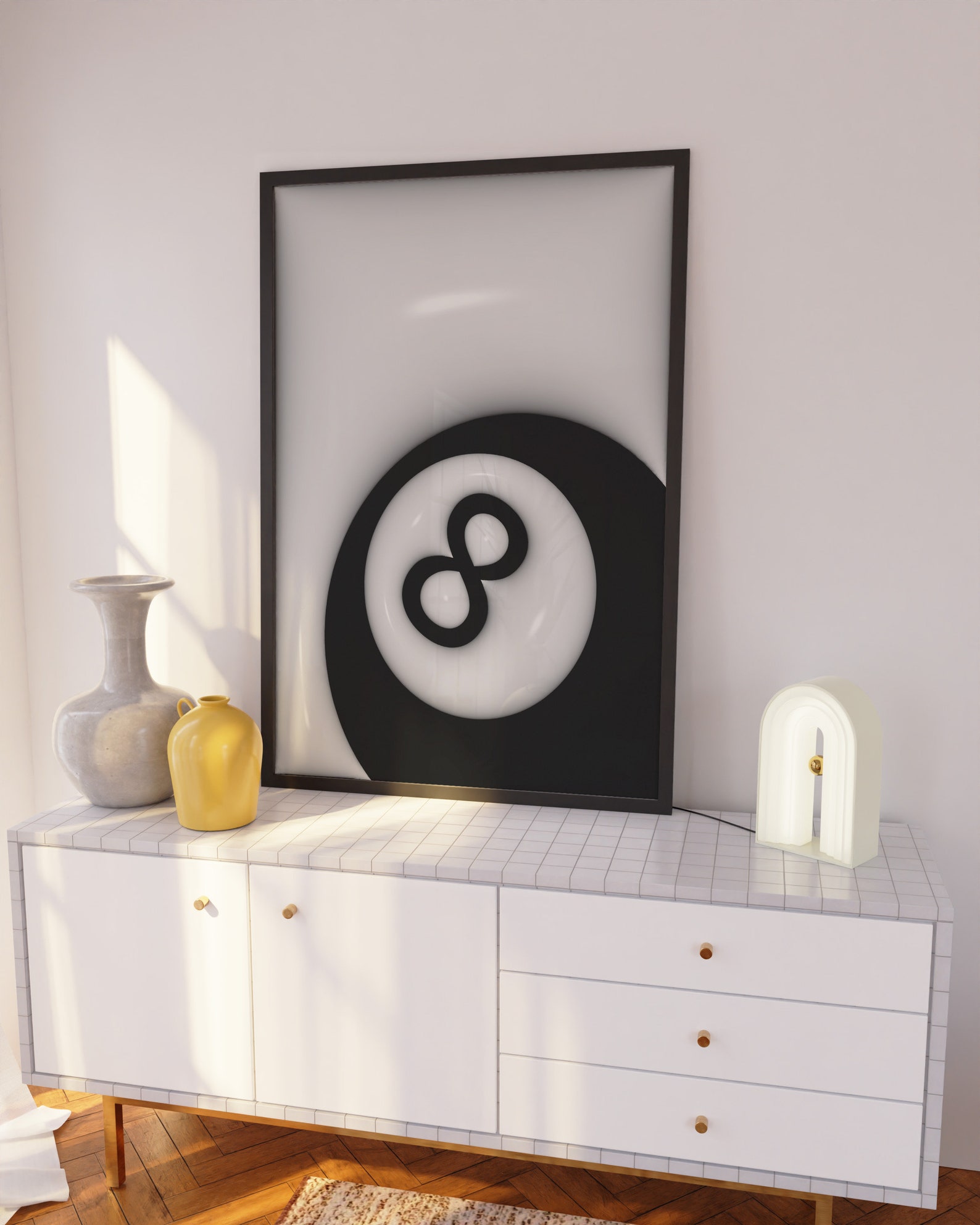 8 Ball Print Trendy Retro Poster Wall Art Eight Ball Poster - Etsy