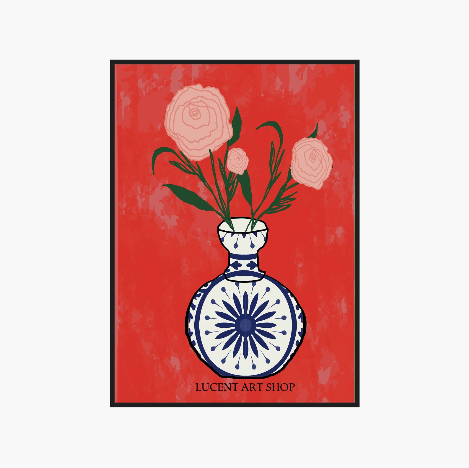 Flower Vase Poster Set Of 3 Prints Botanical Wall Art Print Etsy