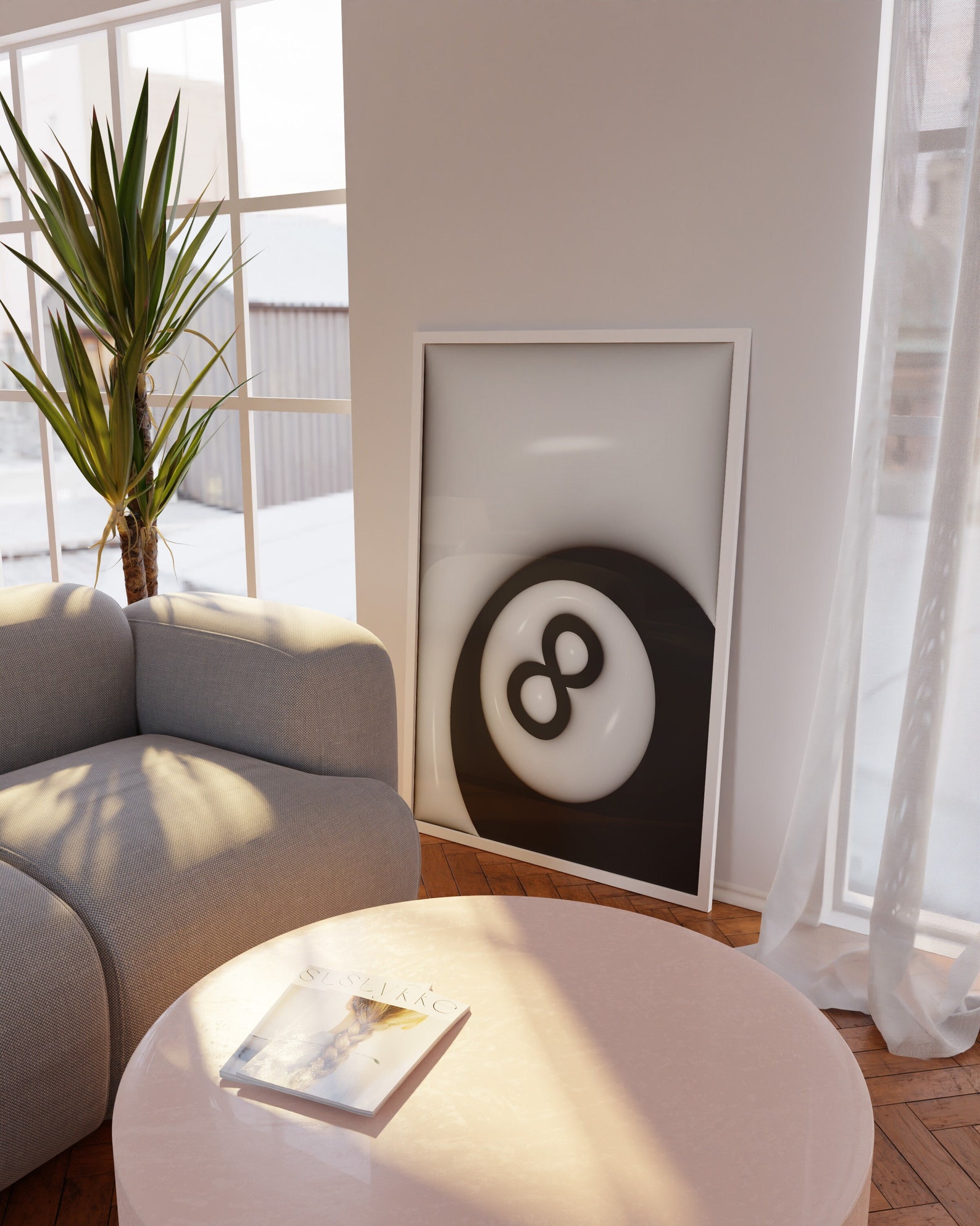 8 Ball Print Trendy Retro Poster Wall Art Eight Ball Poster - Etsy
