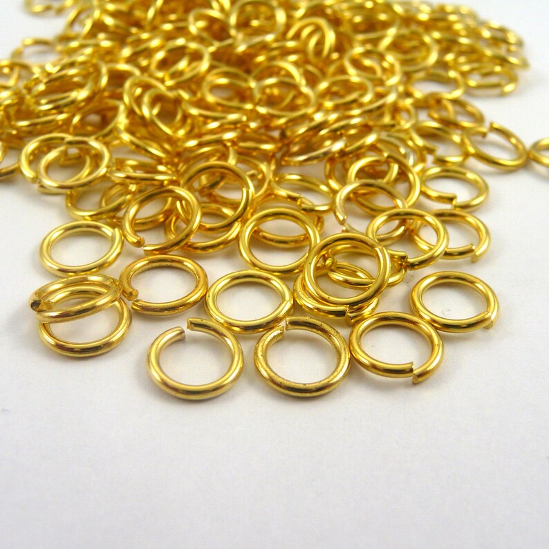 Open Jumprings 7mm outer 18 gauge 1mm JRG78 Lead /& Nickel Free BULK 1000pcs x 7mm Brass Gold Plated Jump Rings