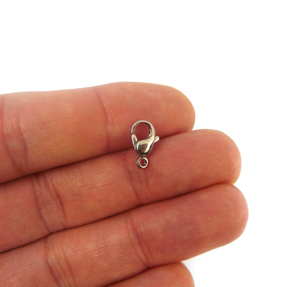 100pcs 304 Stainless Steel Lobster Claw Clasps Hooks Chain Closure