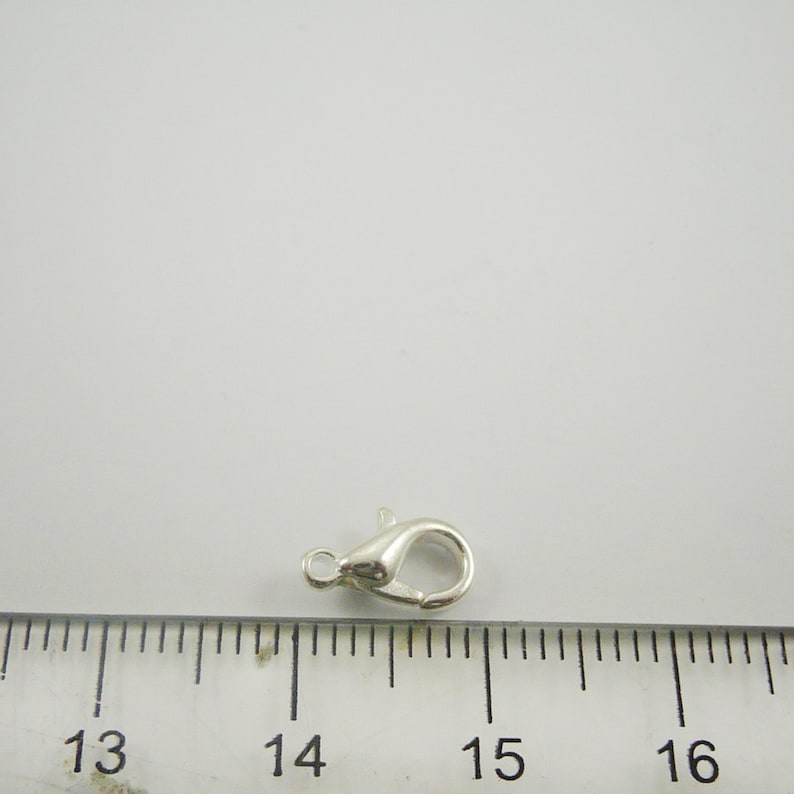 silver plated clips 10x6mm 10 pcs Small lobster claw clasp CBRS10