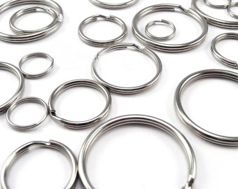 25 Schlüsselringe 30 x 2mm vernickelt Split Key Ring 25 Schlüsselringe 30 x 2mm vernickelt Split Key Ring