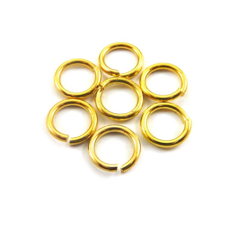 Open Jumprings 7mm outer 18 gauge 1mm JRG78 Lead /& Nickel Free BULK 1000pcs x 7mm Brass Gold Plated Jump Rings