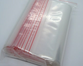 zip lock plastic bolsa sizes