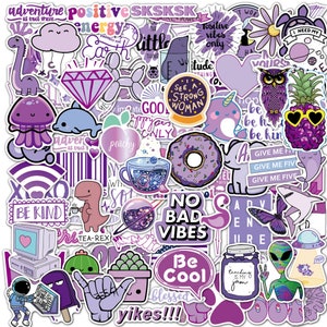 50Pcs Purple Aesthetic Stickers, Sticker Packs Set, Cute Aesthetic Vsco  Vinyl Stickers, Phone Laptop Computer Stickers, Water Bottle Stickers, Waterproof  Stickers For Teens Kids Girls 