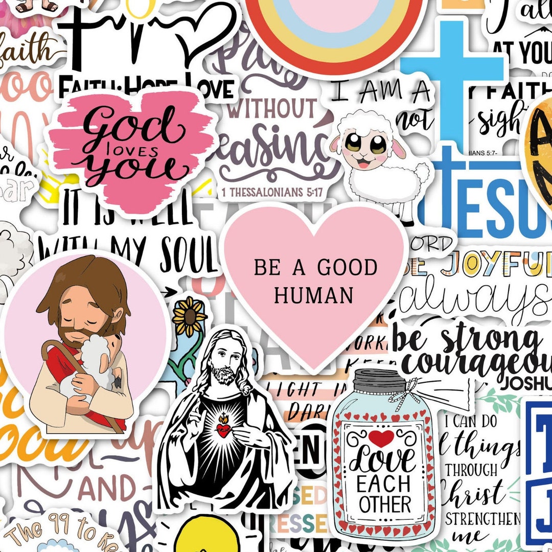 Jesus Christian Stickers for Water Bottle Journaling Indonesia