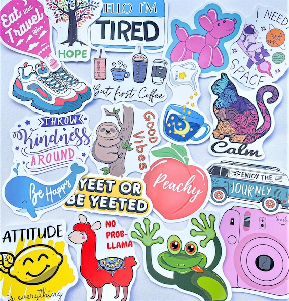 Vsco Stickers 70 Pack I Cute Stickers Waterproof 100% Vinyl Stickers I Vsco Girls Stuff, Aesthetic Stickers, Vsco Stickers for Water Bottle, Laptop