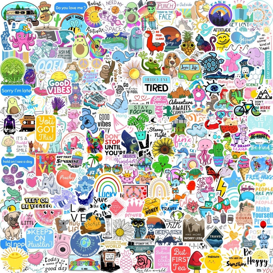 100 Pack Outdoor Cute Mountain Waterproof Stickers Vinyl and Skateboard Stickers