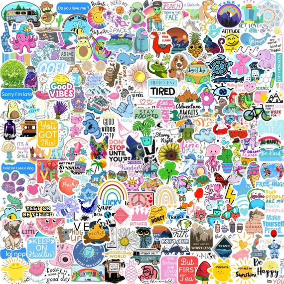 100 Pack Outdoor Cute Mountain Waterproof Stickers Vinyl and Skateboard Stickers