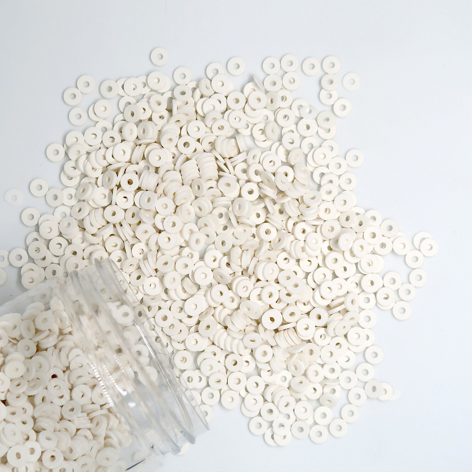 4000pcs Perles d'argile pour la fabrication de bijoux Kit de bracelet, perles  d'argile heishi rondes plates en polymère