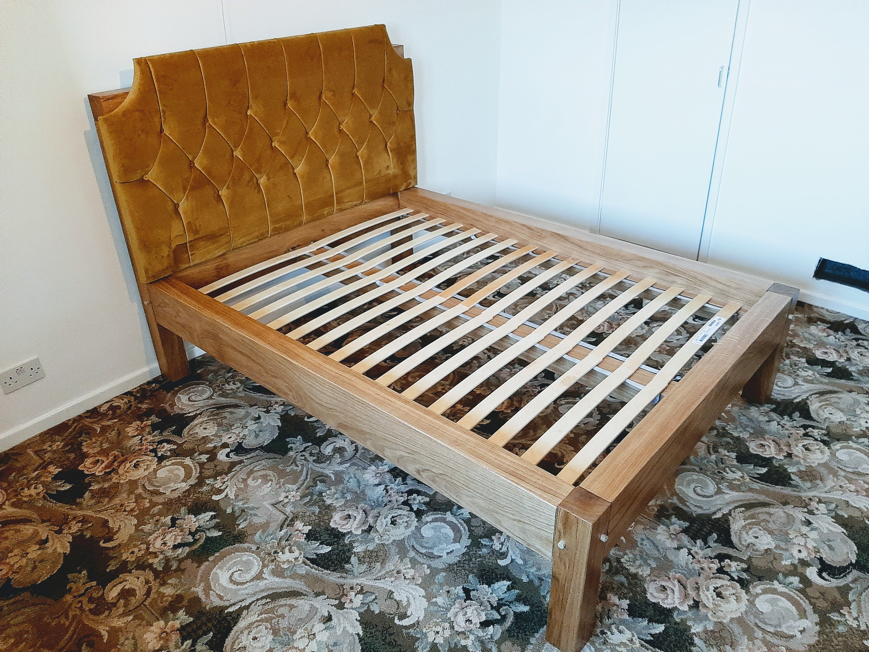 Solid Oak Double Bed Etsy