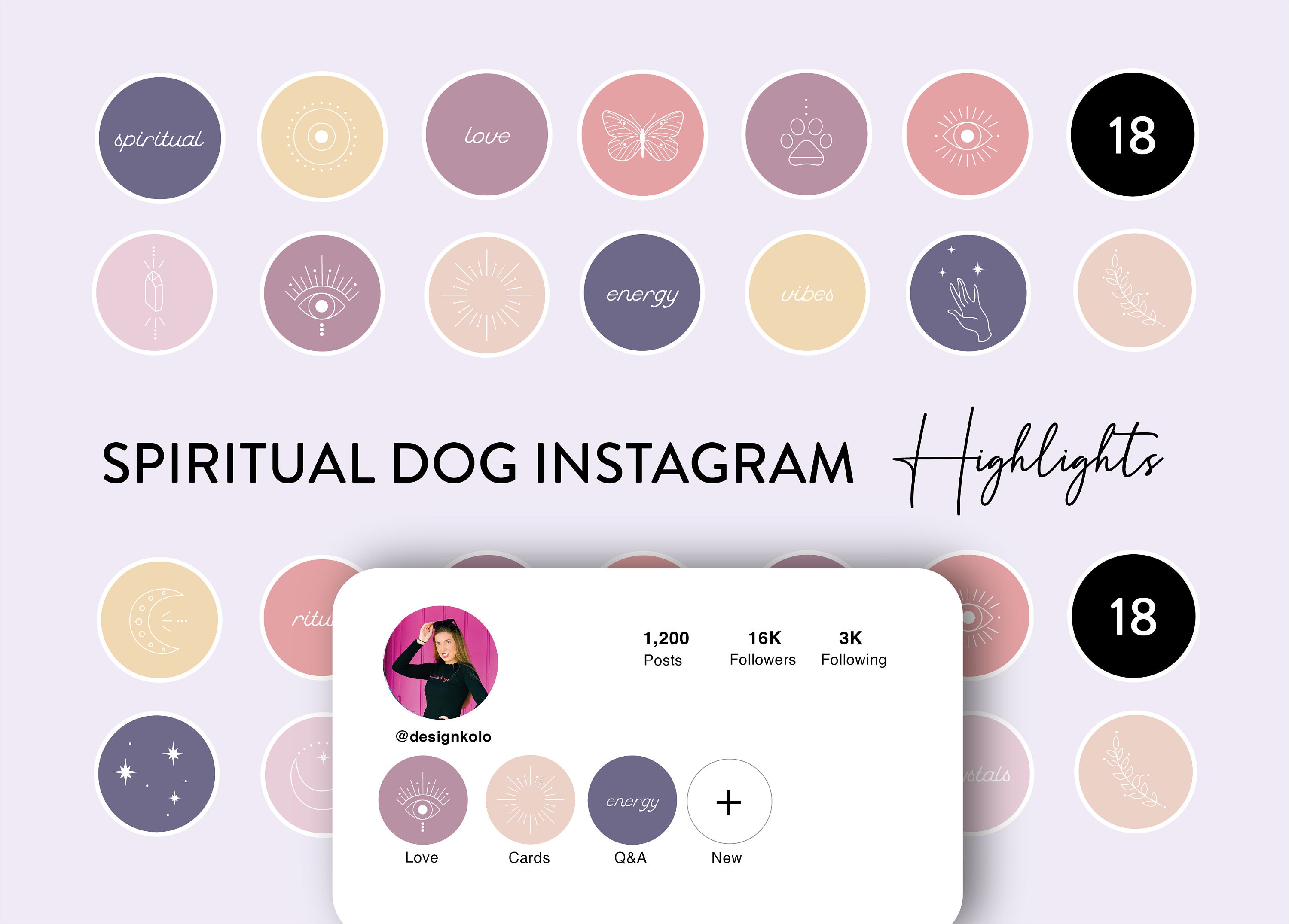Spiritueller Hund Instagram Story Highlight Cover Icons Etsy