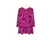 MARIMEKKO vintage wide dress pink and purple long sleeves above the knee dresses for women girl xxs xs s Scandinavian design