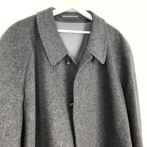 Vintage Tyroler Loden Wool Overcoat: PISCHL Austrian Grey Coat (Size 2XL)