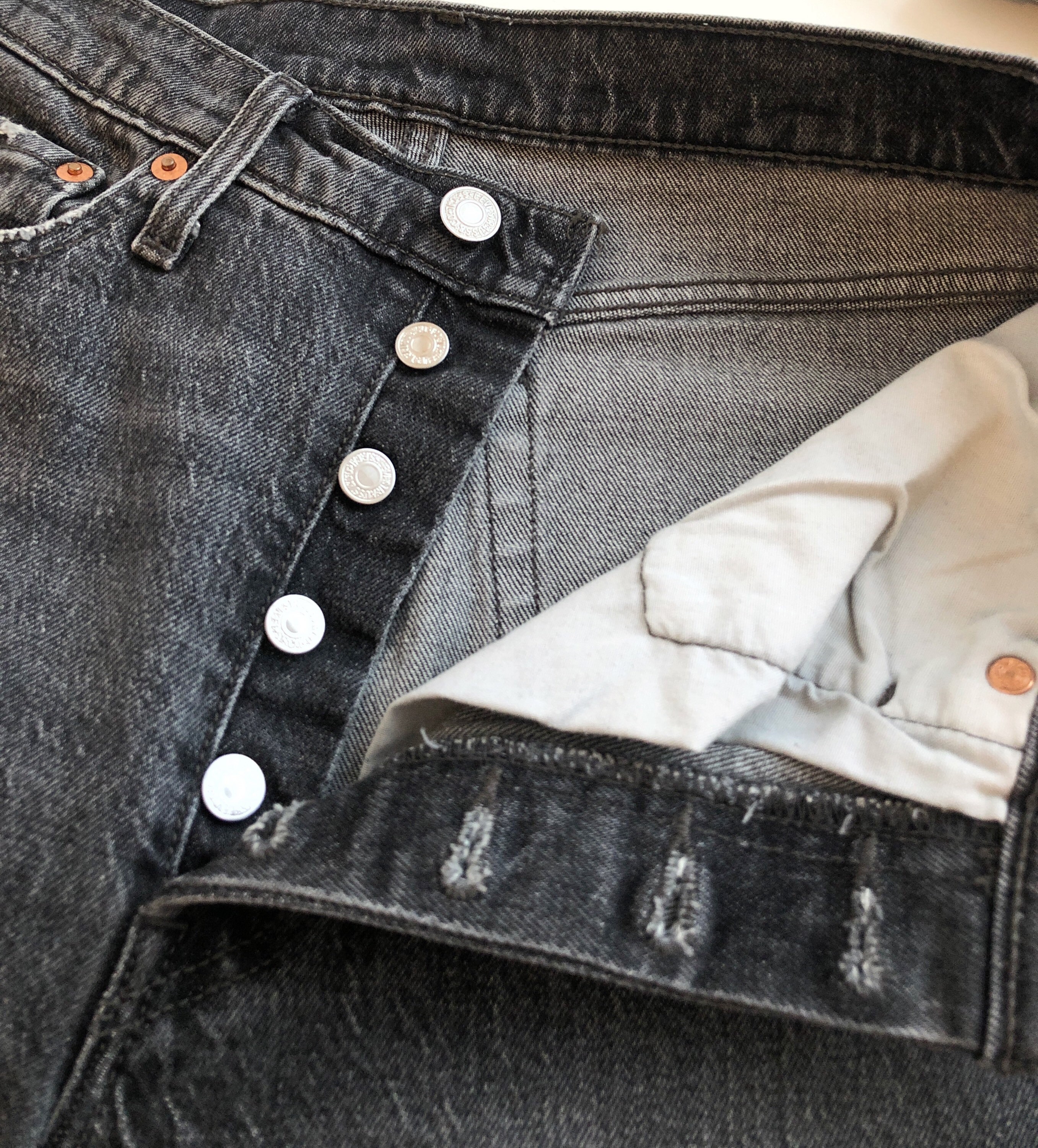 Vintage LEVIS 501 Jeans, Black Grey Denim, W28 L30 - Etsy