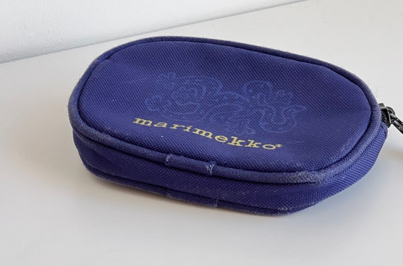 MARIMEKKO vintage pouch, navy blue cards coin pur… - image 1