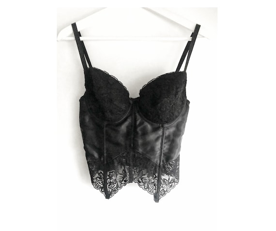 Black Lace Bandage Lace Camisole Bra Corset Push Up Bra Bralette