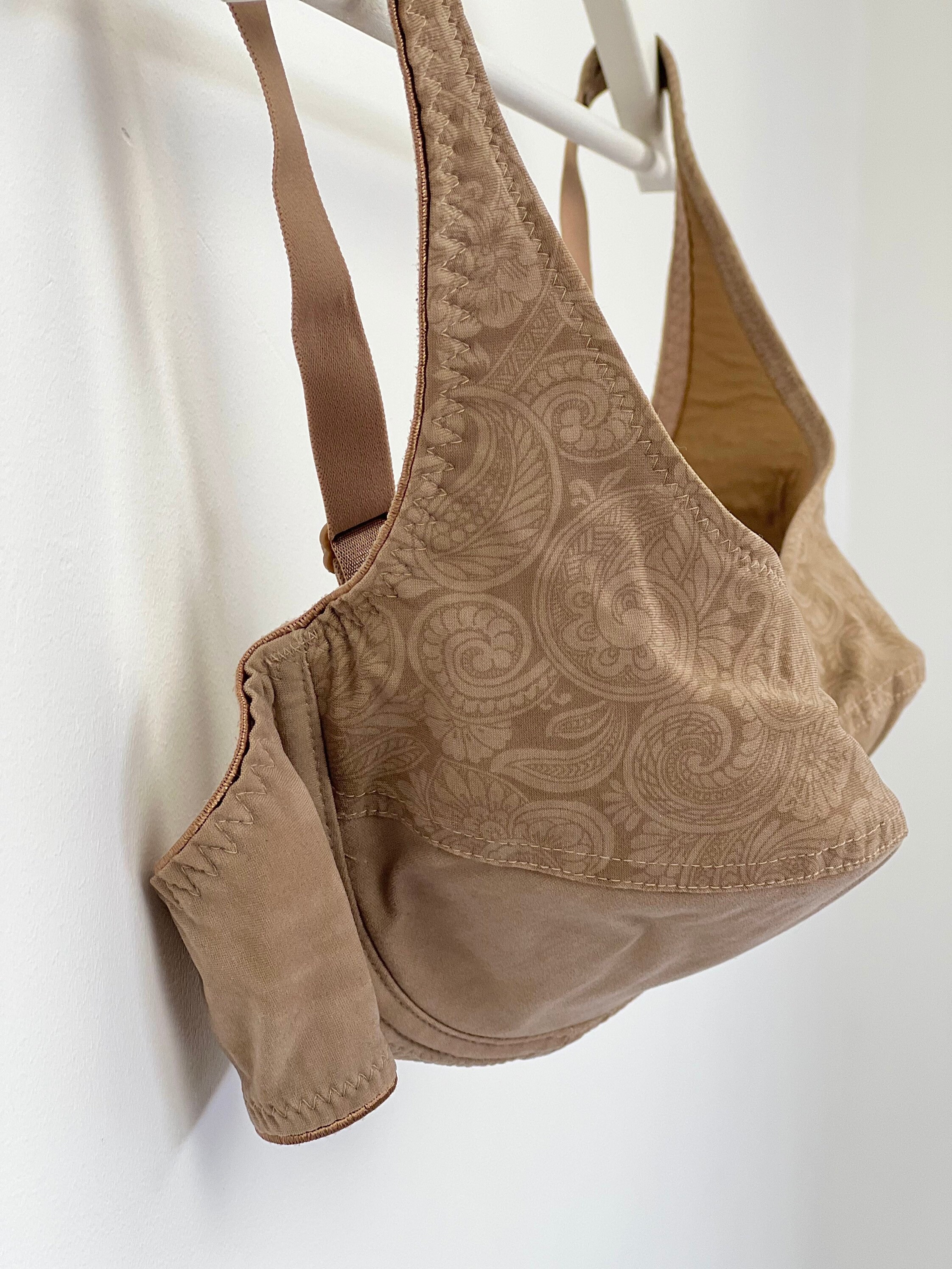 Vintage Beige Bra for Women Underwear Lingerie, Size Eu 80D, F 95D, Gb 36d,made  in Germany 