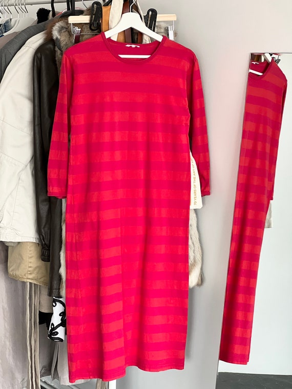 MARIMEKKO midi dress vintage tasaraita pullover b… - image 2