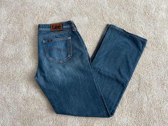 LEE Vintage Jeans W32 L33 Blue Denim Pants Straight Trousers LEE Vintage Jeans W32 L33 Blue Denim Pants Straight Trousers