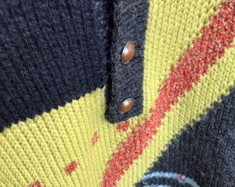 Suéter vintage para hombre fabricado por Rigmor Brandell, sudadera para hombre, talla M L