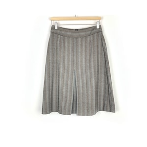 Vintage gefütterter Wollrock für Frauen mit Reißverschluss hinten eine Linie Größe M medium
