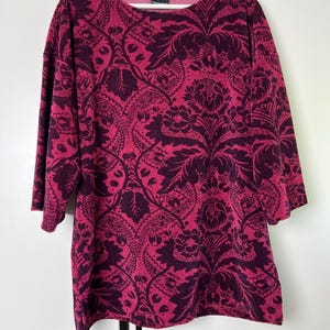 MARIMEKKO vintage top tshirt blouse half sleeve wide shirt for women size loose S, would fit M and L, Mika Piirainen, thin pullover jumper