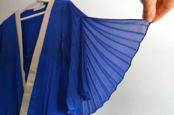 Italian vintage top royal blue bodysuit for women… - image 1