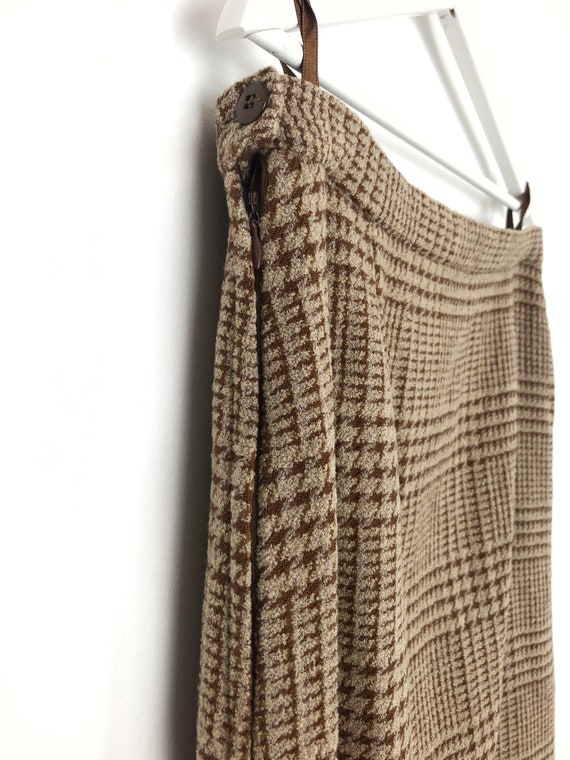 ESCADA vintage brown beige pencil skirt size m l … - image 6