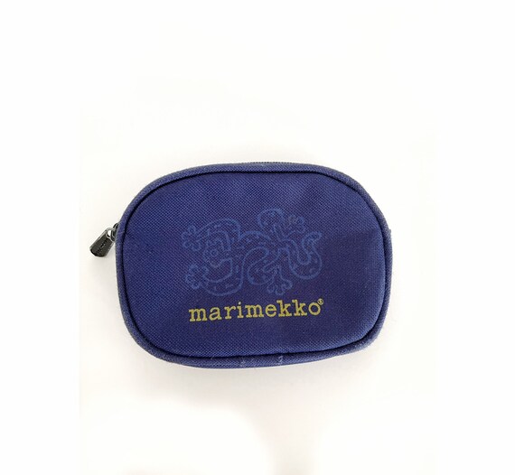 MARIMEKKO vintage pouch, navy blue cards coin pur… - image 6