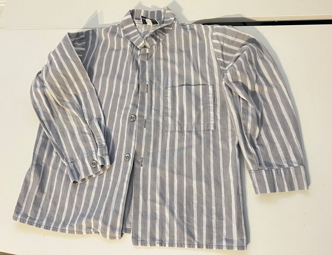 MARIMEKKO Vintage Kids Shirt Jokapoika Long Sleeve Grey White Striped ...
