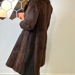 Vintage Norwegian Real Fur Suede Coat: Women's Retro Overcoat (S/M) image 14