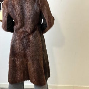 Vintage Norwegian Real Fur Suede Coat: Women's Retro Overcoat (S/M) image 12