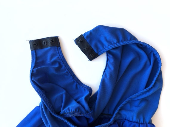Italian vintage top royal blue bodysuit for women… - image 5