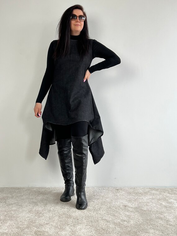 Vestido jeans hotsell com legging