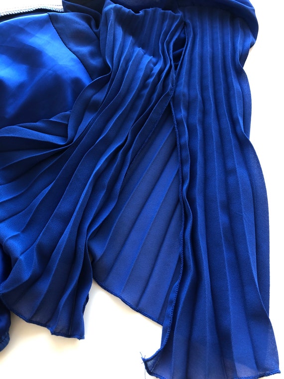 Italian vintage top royal blue bodysuit for women… - image 7