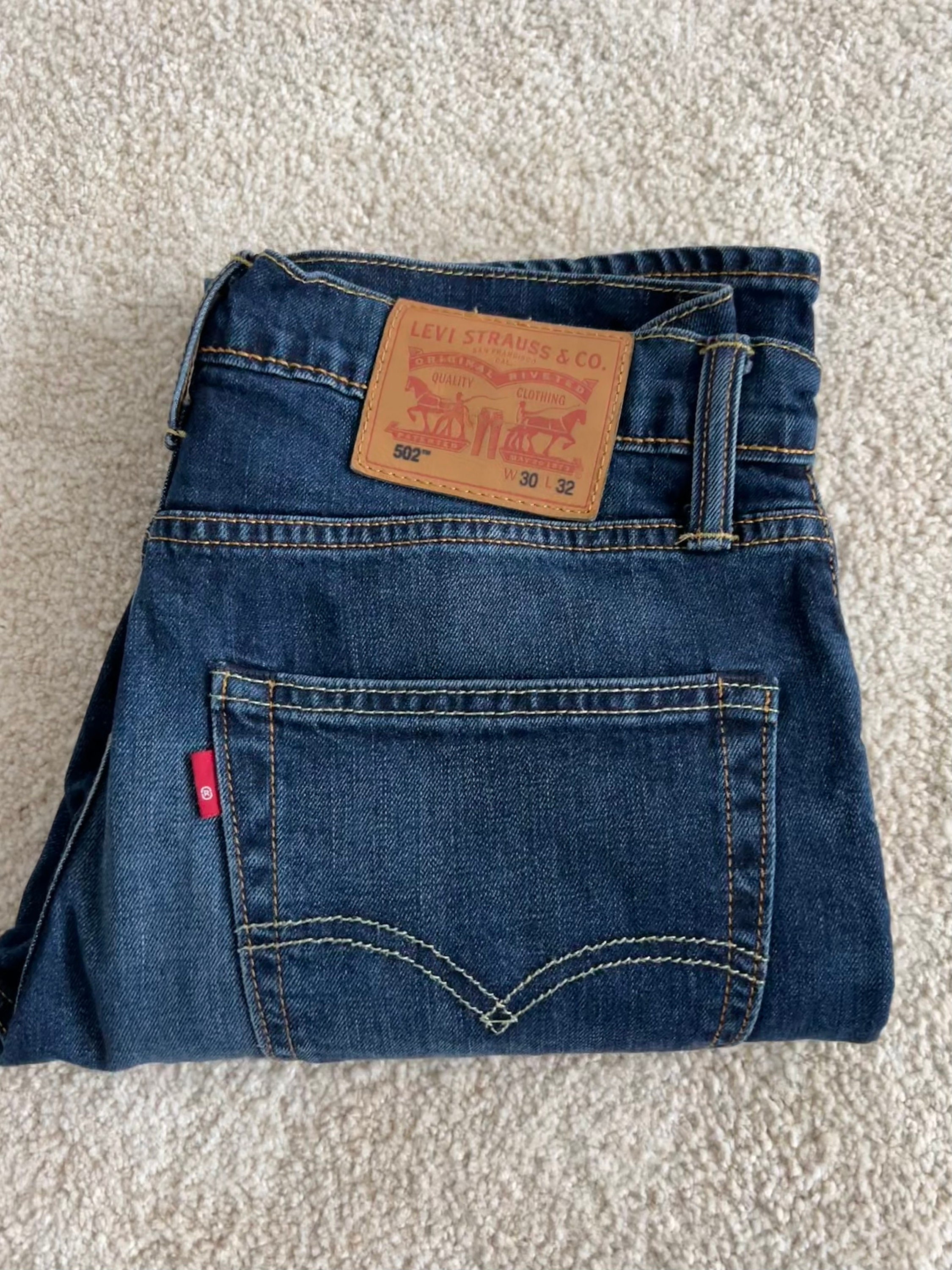 LEVIS 502 W30 Jeans Vintage Dark Blue Zip up Pants for Men L32 - Etsy New  Zealand