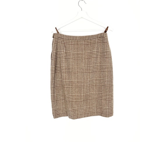 ESCADA vintage brown beige pencil skirt size m l … - image 7
