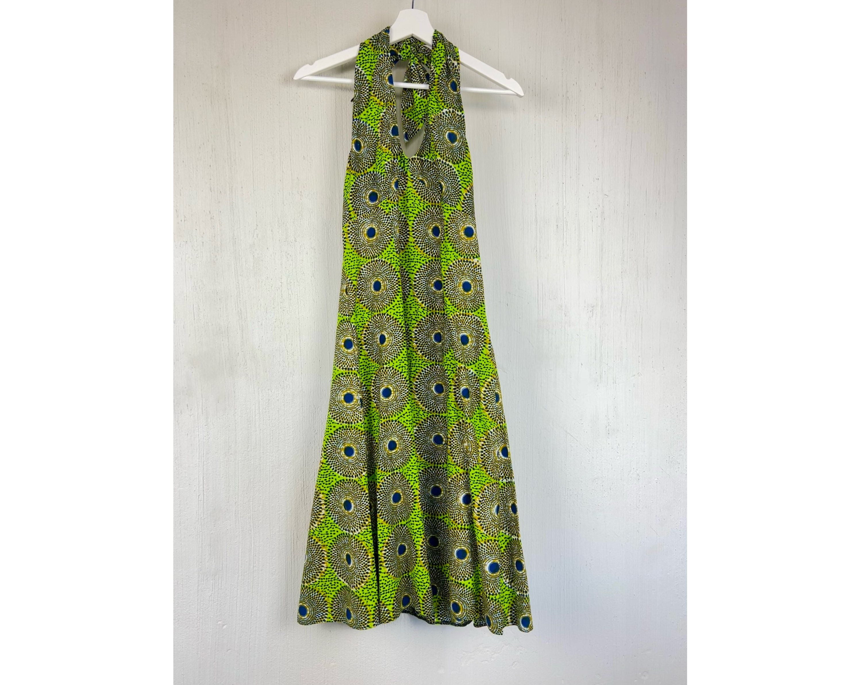 ANTOINE et LILI PARIS robe vintage sans manches en coton cravate