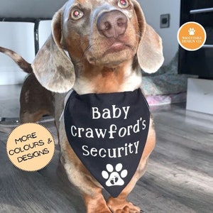 Personalised Baby Announcement Dog Bandana | Pet Accessories, Dog Bandana | Gift for Dogs, Big Brother or Big Sister, For Pregnancy Reveal